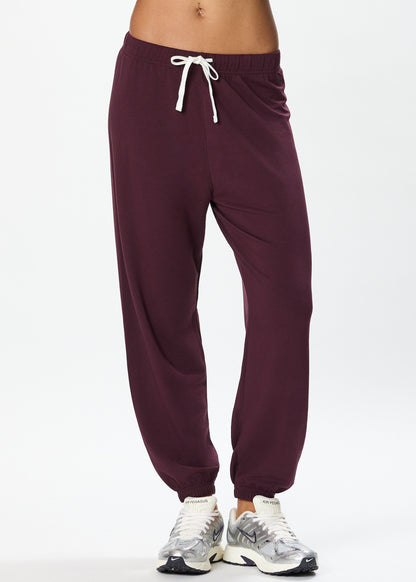 Andie Sweatpant - Dark Cherry