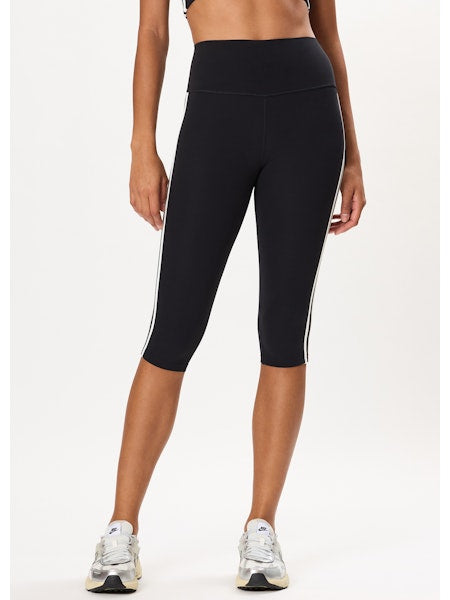 Ella Airweight Capri - Black/White
