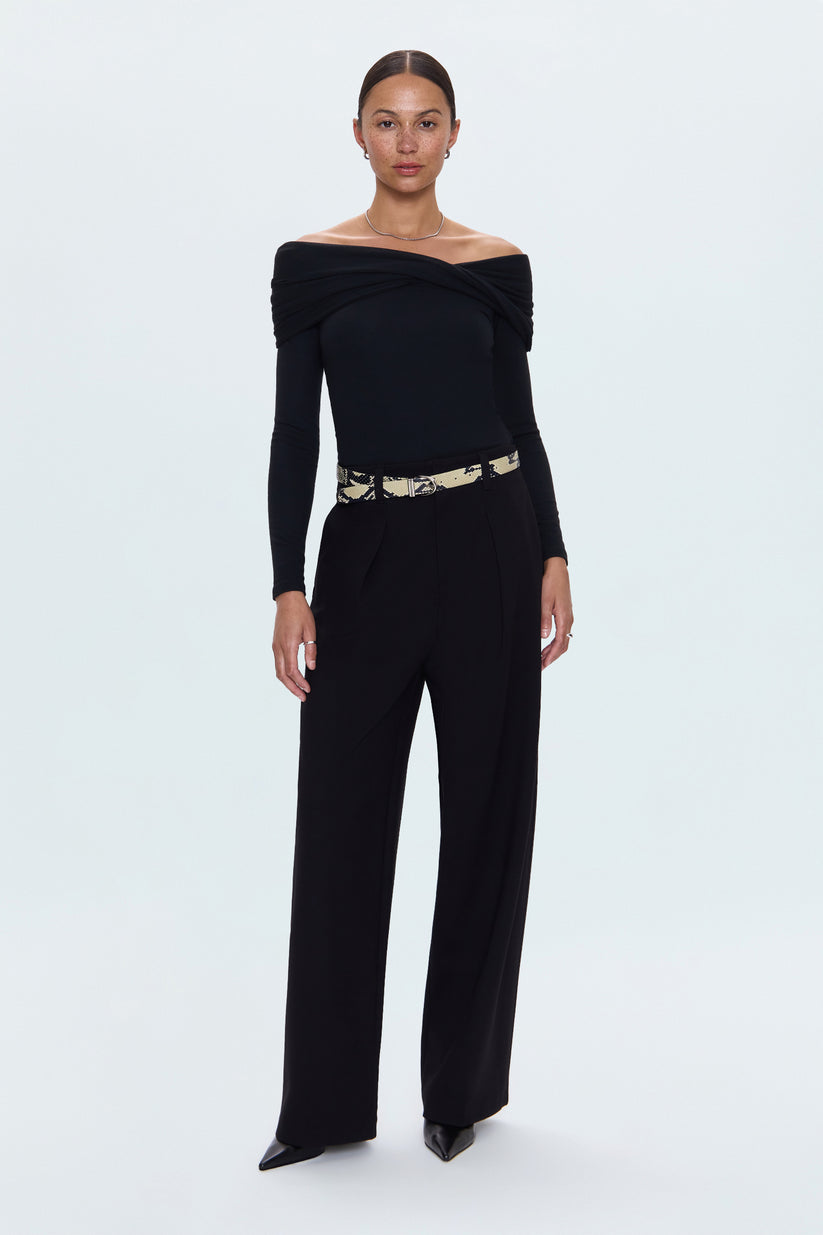 Eden Pleated Ponte Trouser