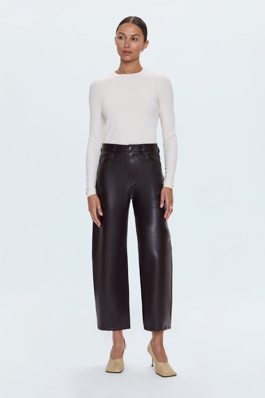 Eli High Rise Barrel Jean - French Roast