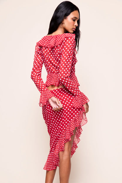 Mallorca Ruffle Wrap Top