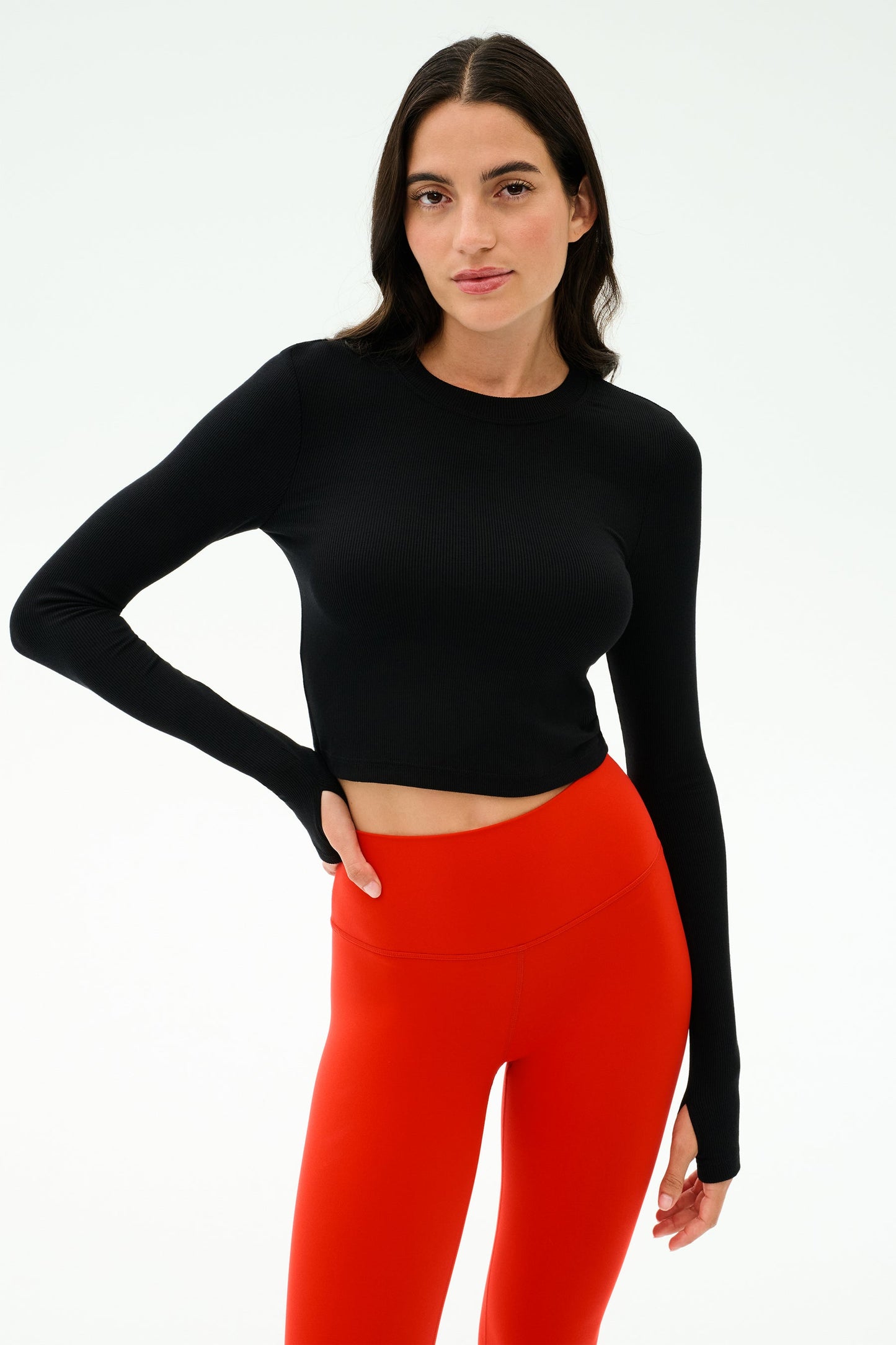 Louise Rib Long Sleeve Crop