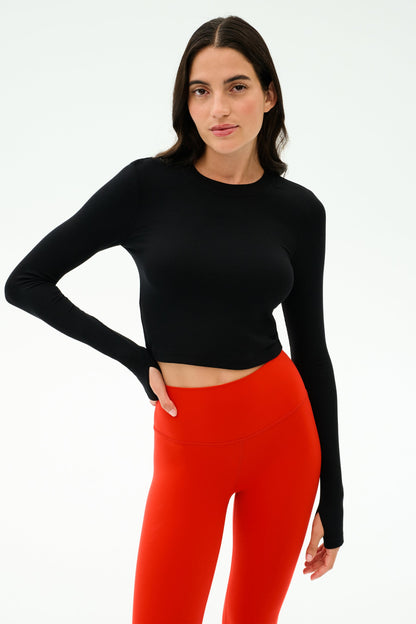 Louise Rib Long Sleeve Crop
