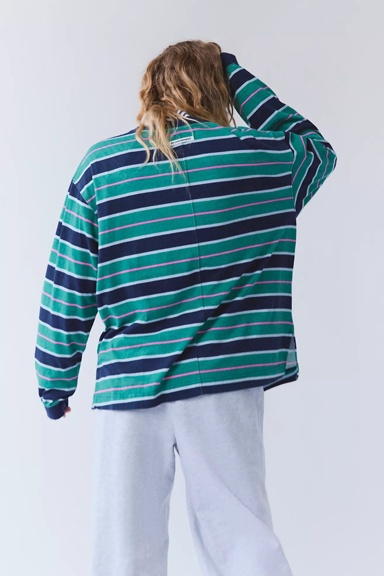 Hustle Striped Layer - Navy/Green Glow