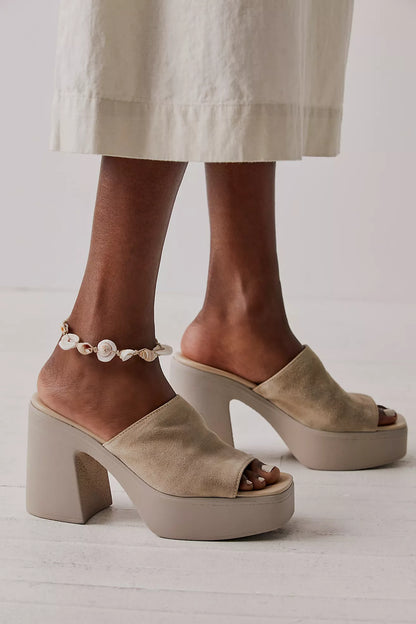 Zoe Platform - Diamond Suede