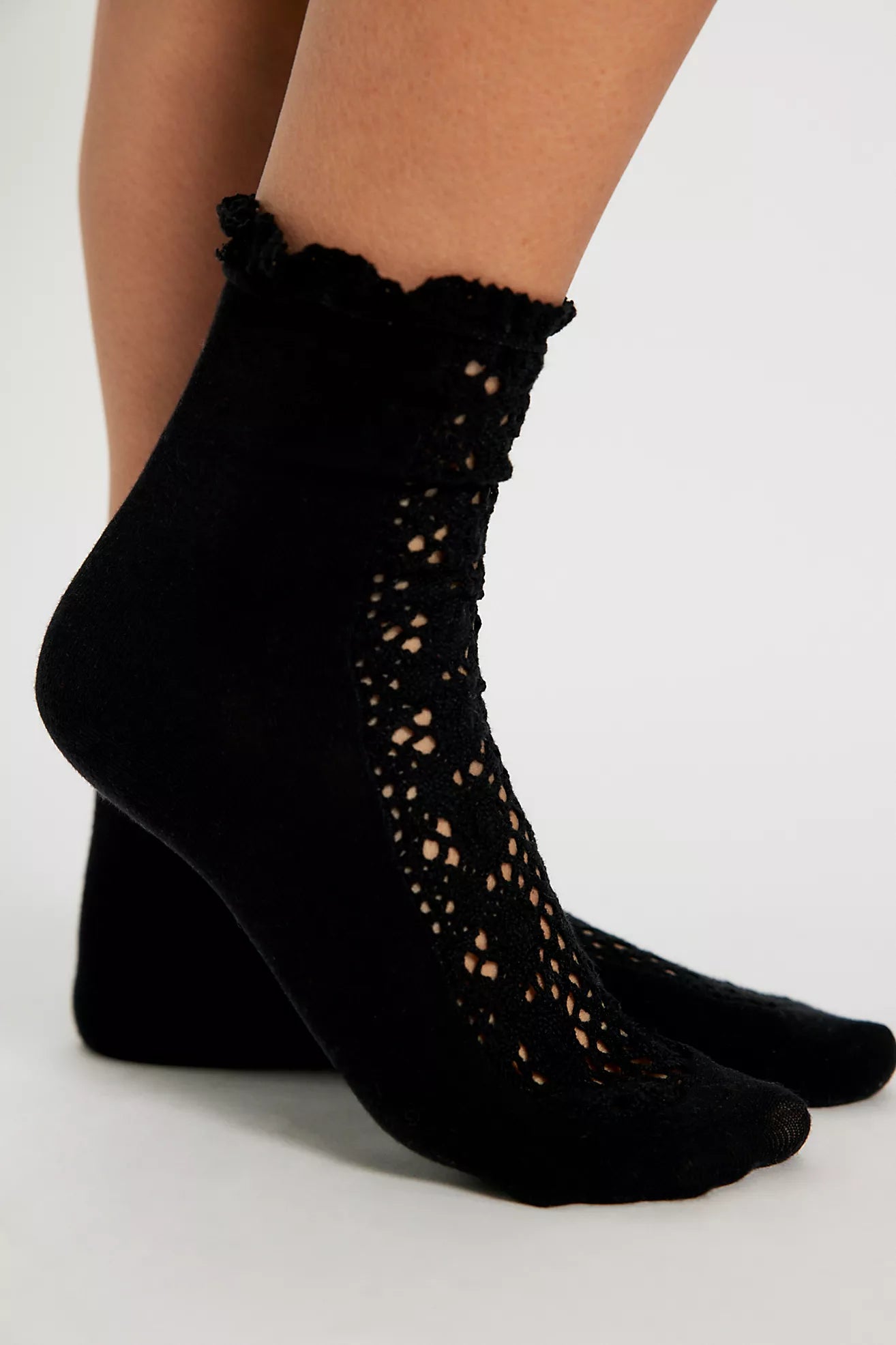Rubies Crochet Sock - Black
