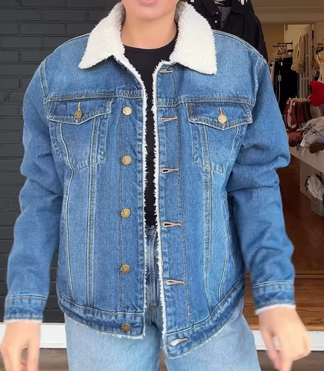 Fleece Lined Denim Jacket