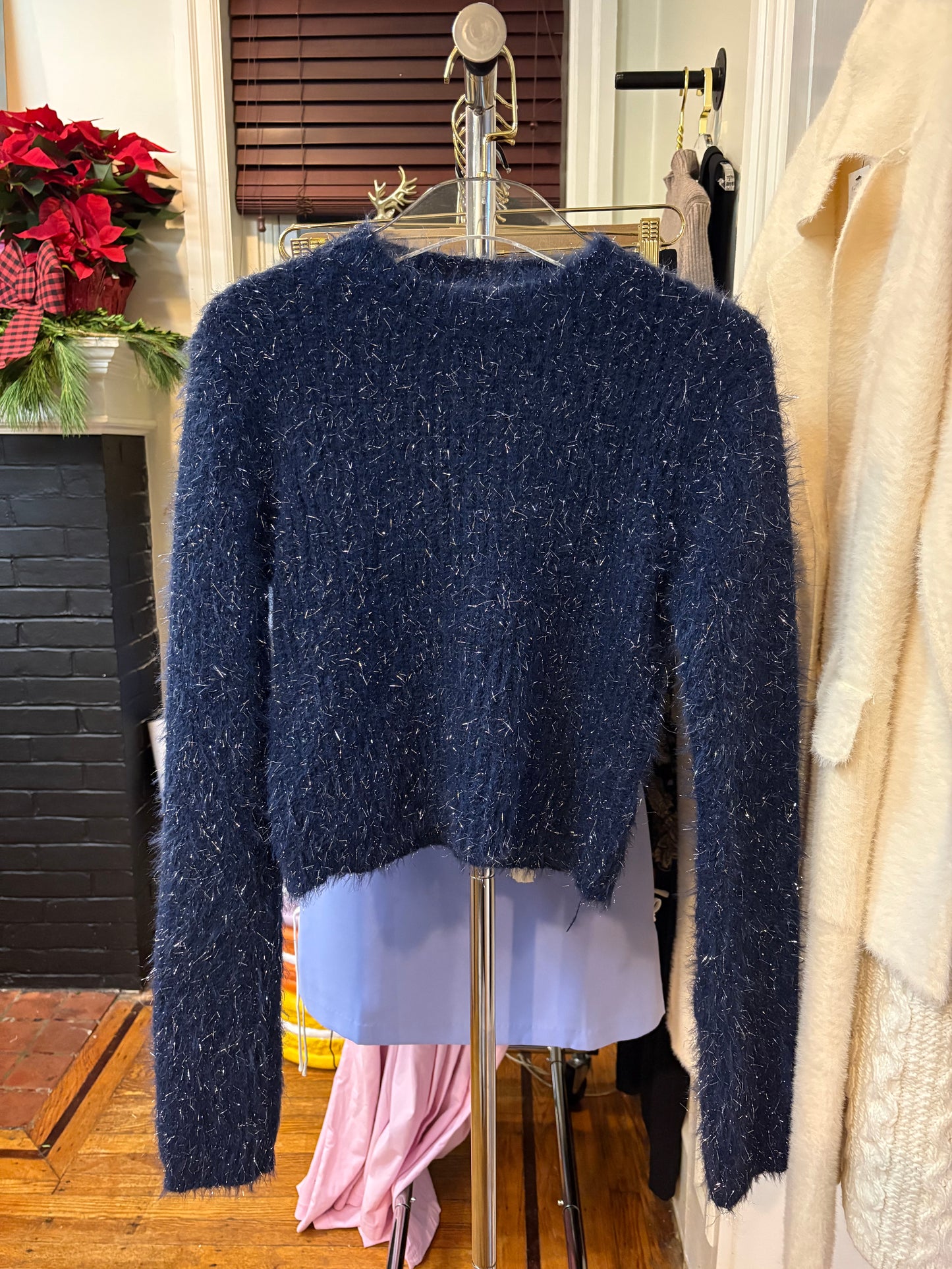 Navy Confetti Sweater