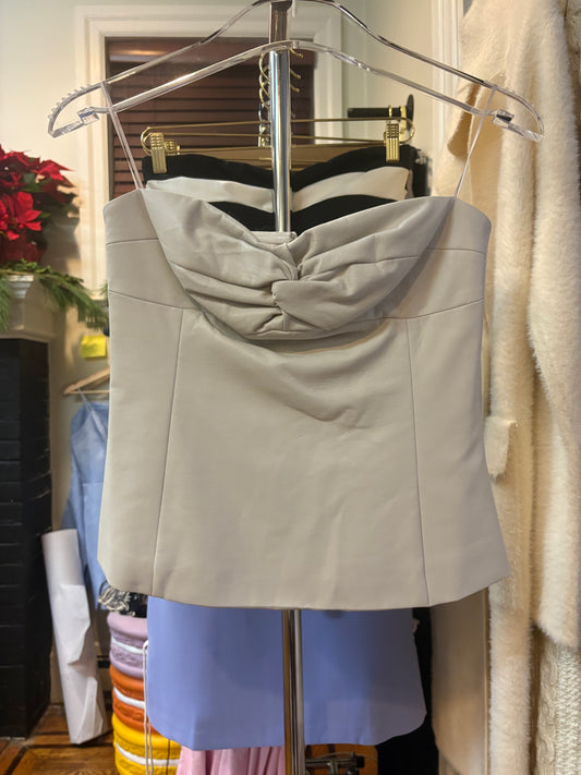 Faux Leather Tube Top