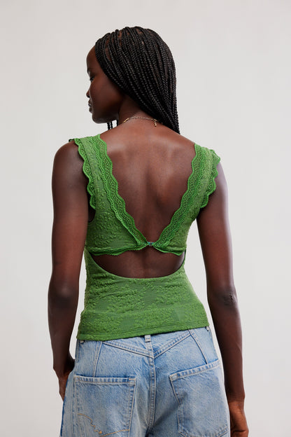 Loved You First Lace Cami - Forest