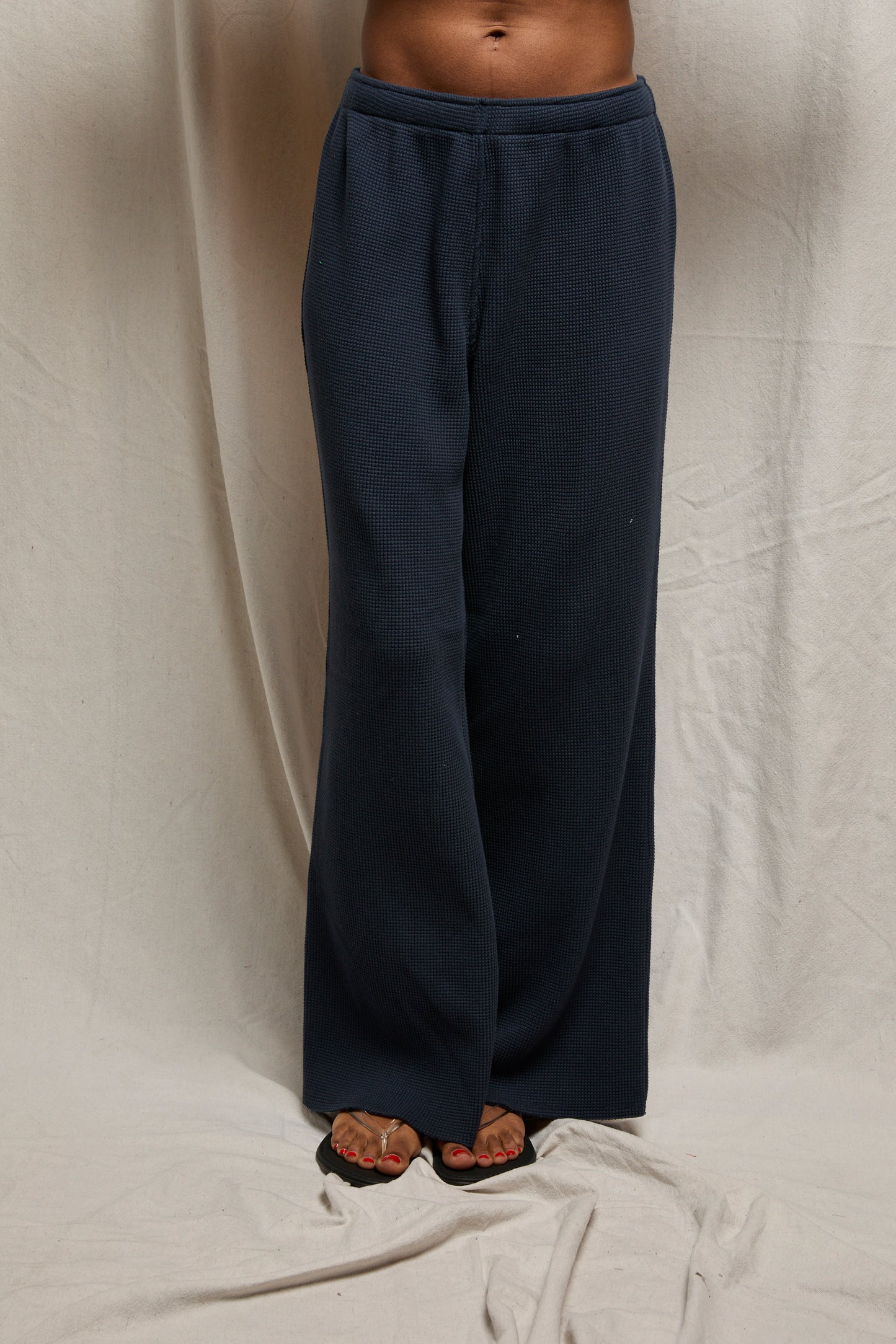 Shane Waffle Pants - Navy