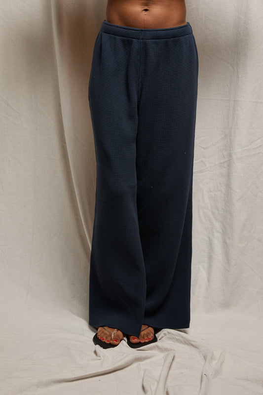 Shane Waffle Pants - Navy