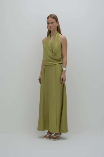 Leon Cupro Top - Pickle