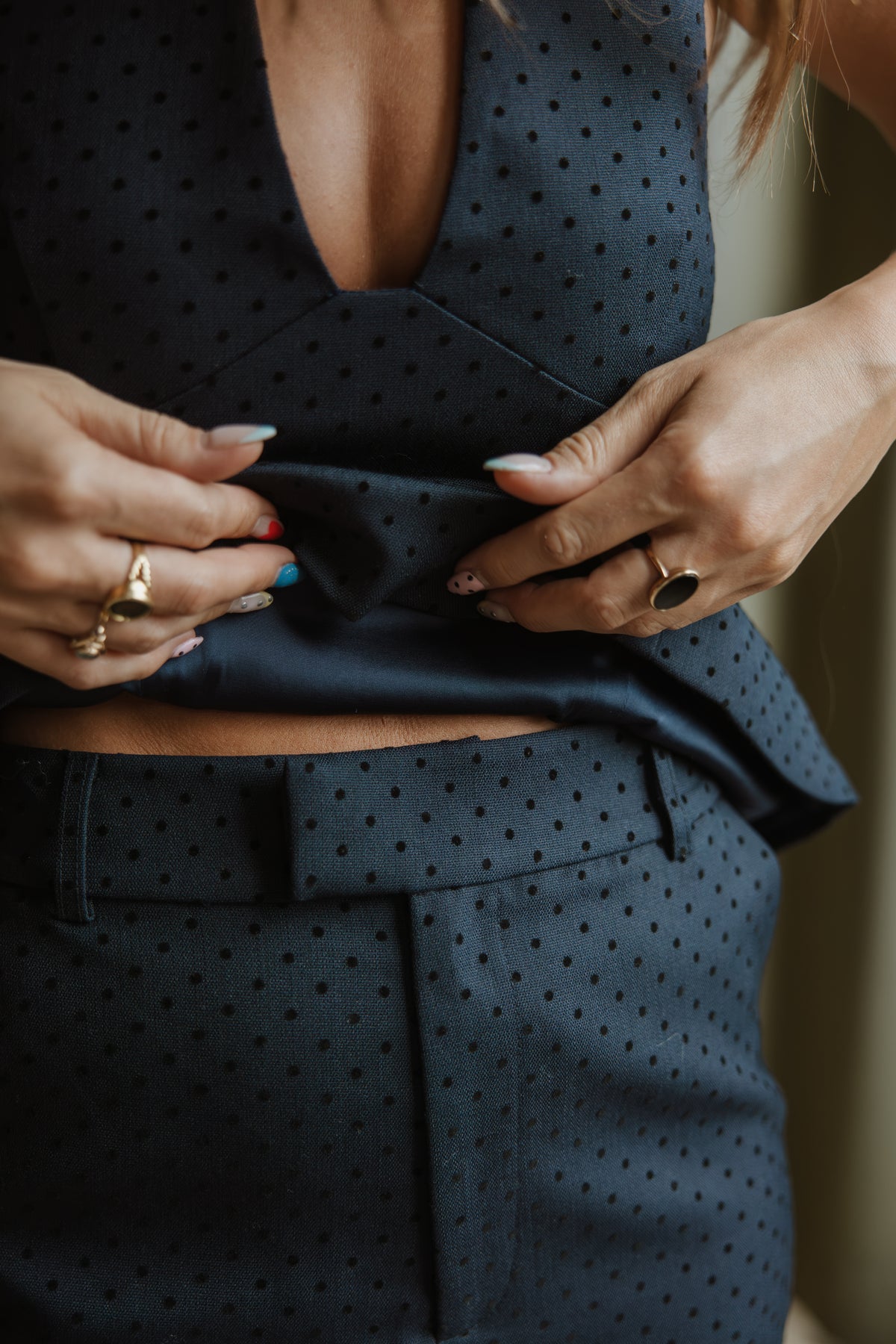 Bella Skirt - Navy/Black