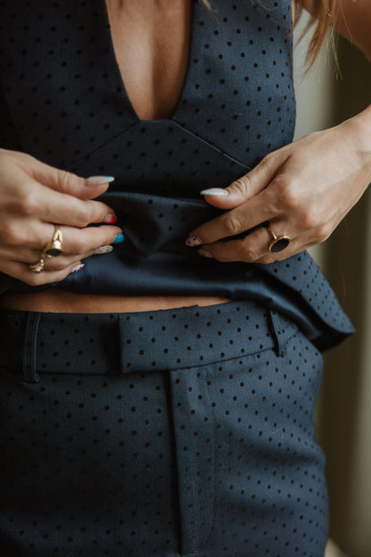 Bella Skirt - Navy/Black