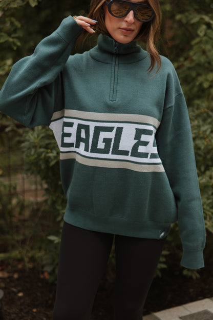 Eagles Quarter Zip - Midnight Green