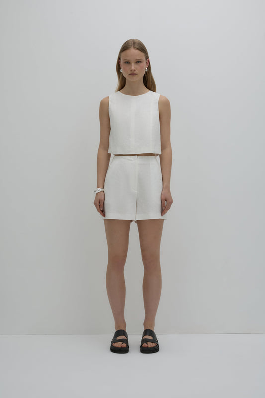 Marli Linen Short - White