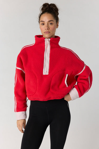 Mountain High Half Zip - Candy Apple