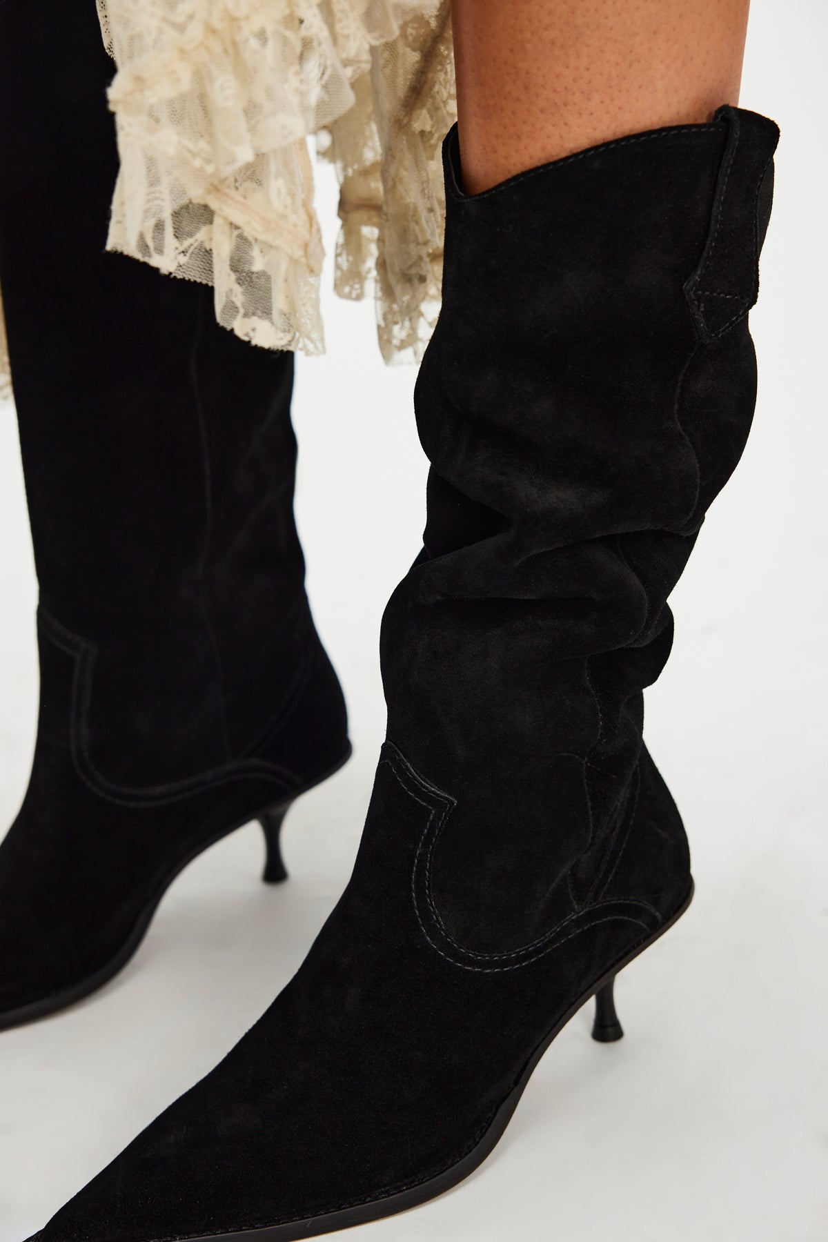 Daisy Boot - Black Suede