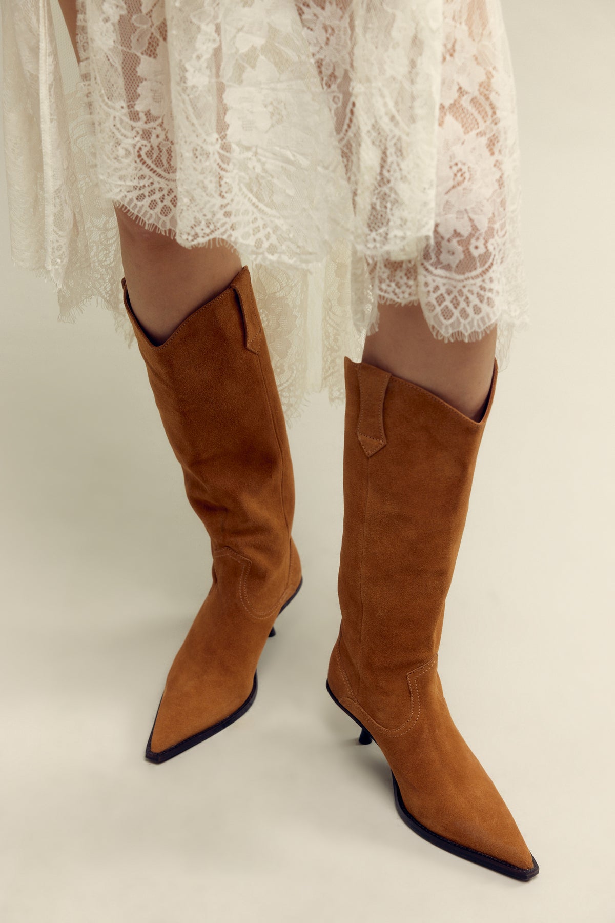 Daisy Boot - Tan Suede