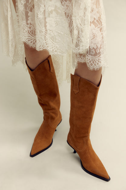 Daisy Boot - Tan Suede