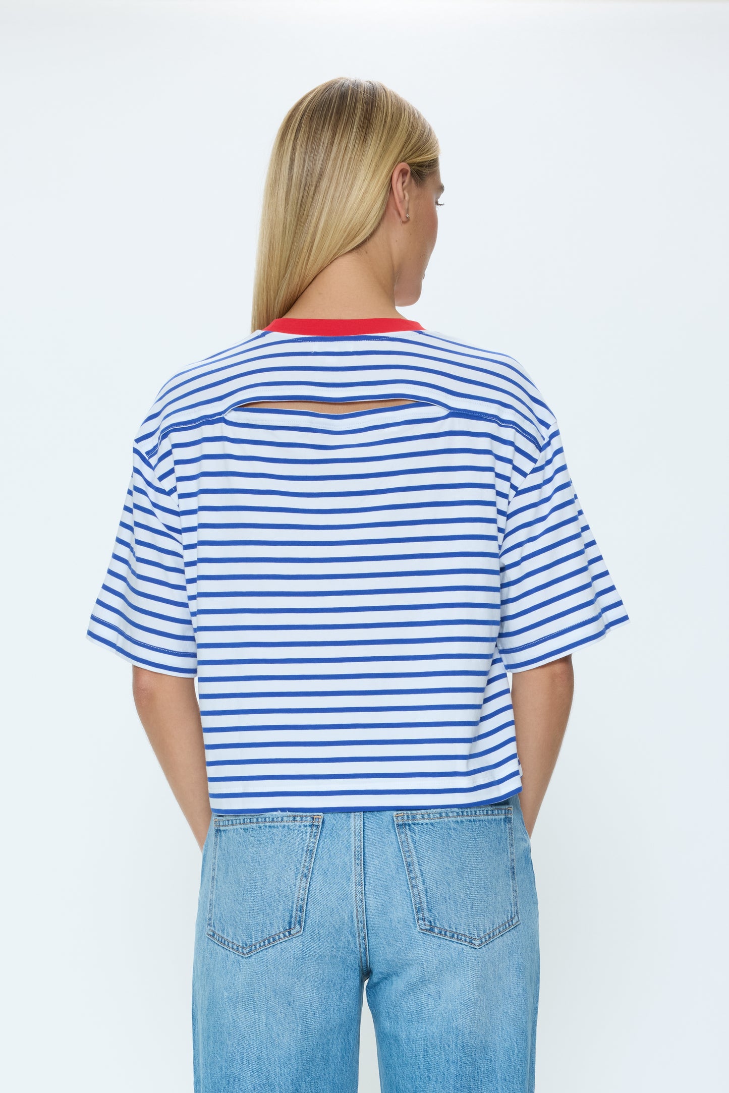 Mae Cropped Tee - Maritime Red