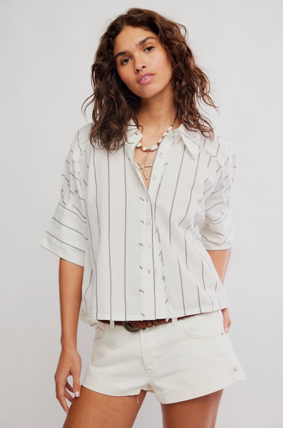 Seaside Cotton Stripe Shirt
