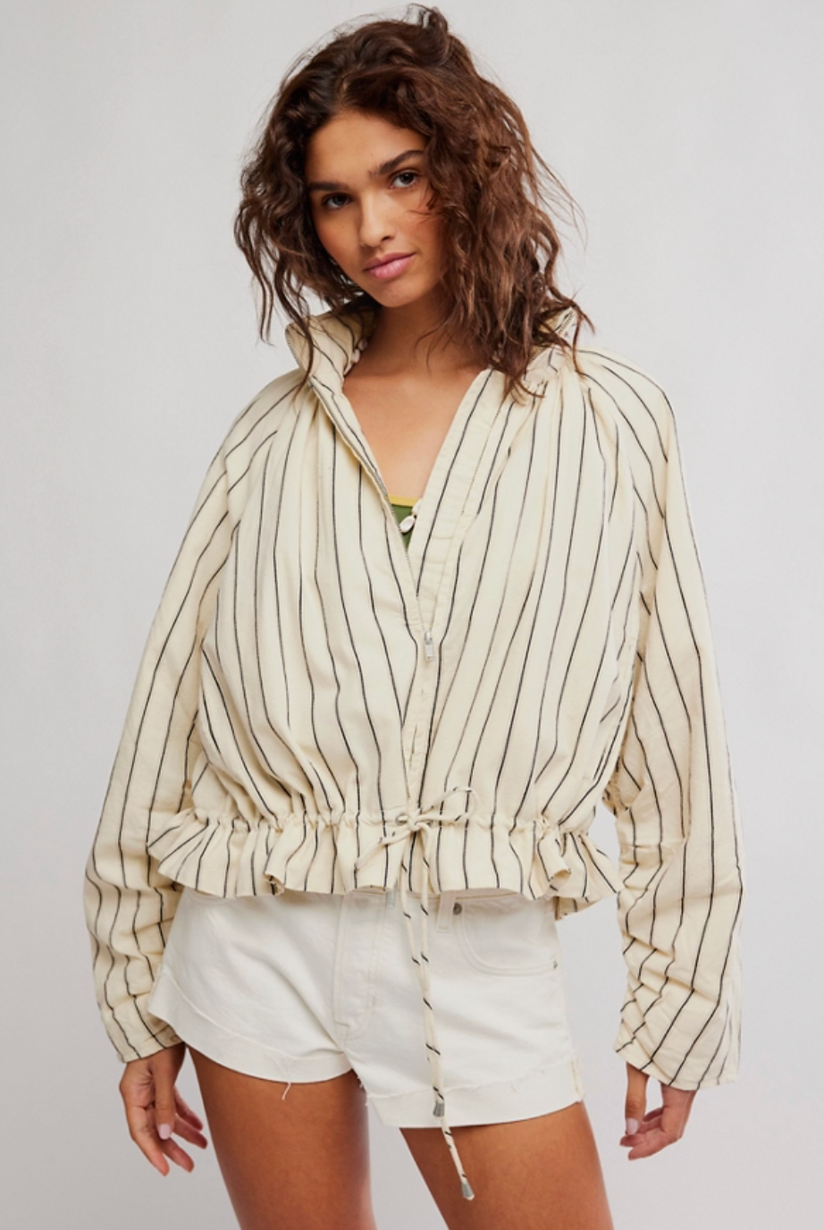 Devon Balloon Striped Top