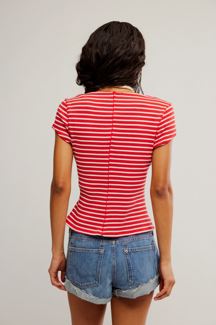 Most Wanted Striped Cardi - Red