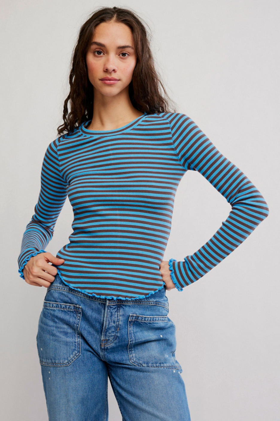 Easy Does It Striped Tee - Blue