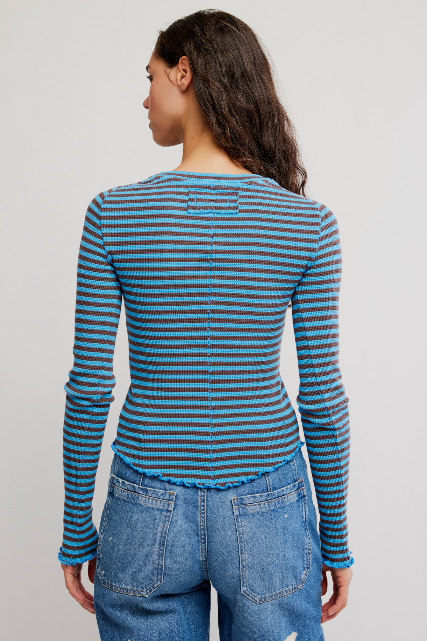 Easy Does It Striped Tee - Blue