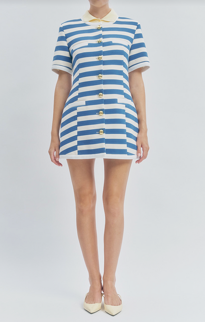 Taylor Dress - Blue Stripe