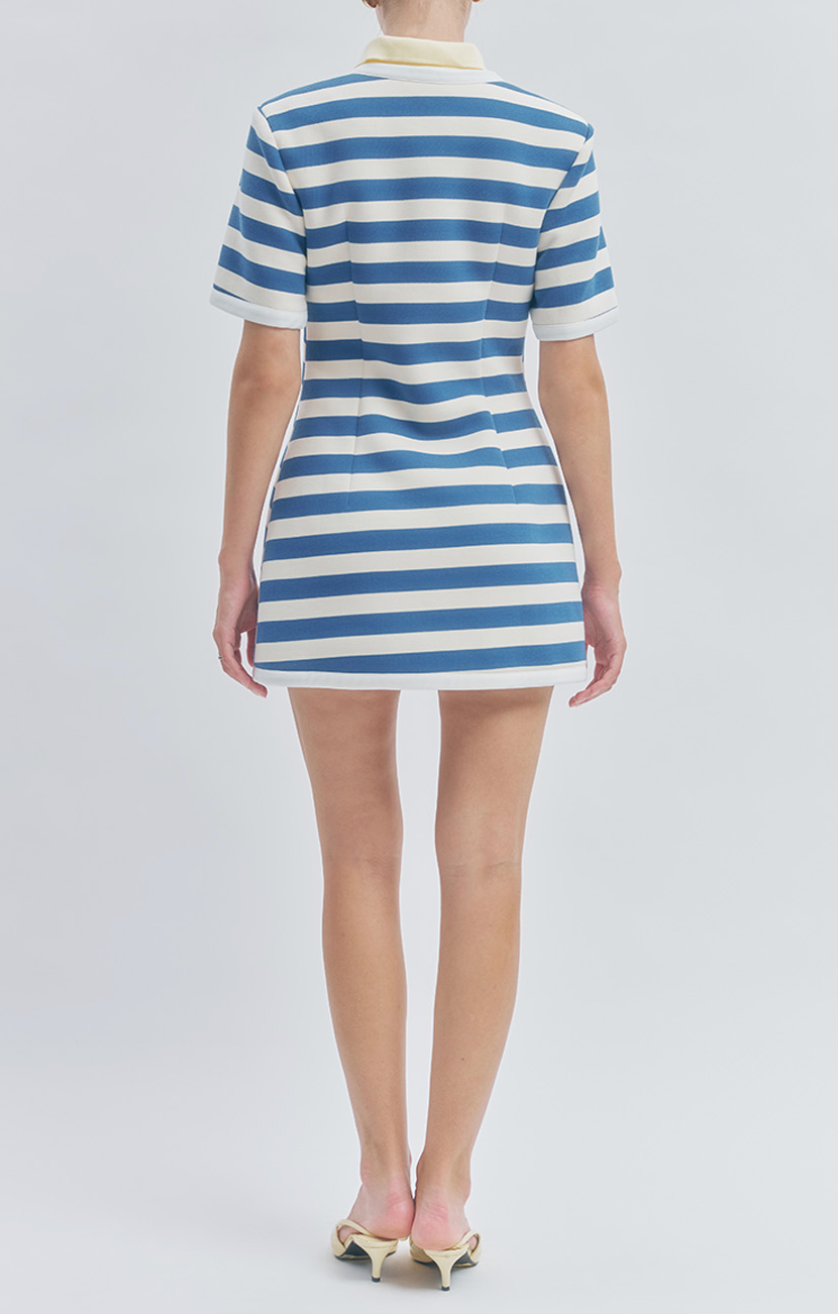 Taylor Dress - Blue Stripe