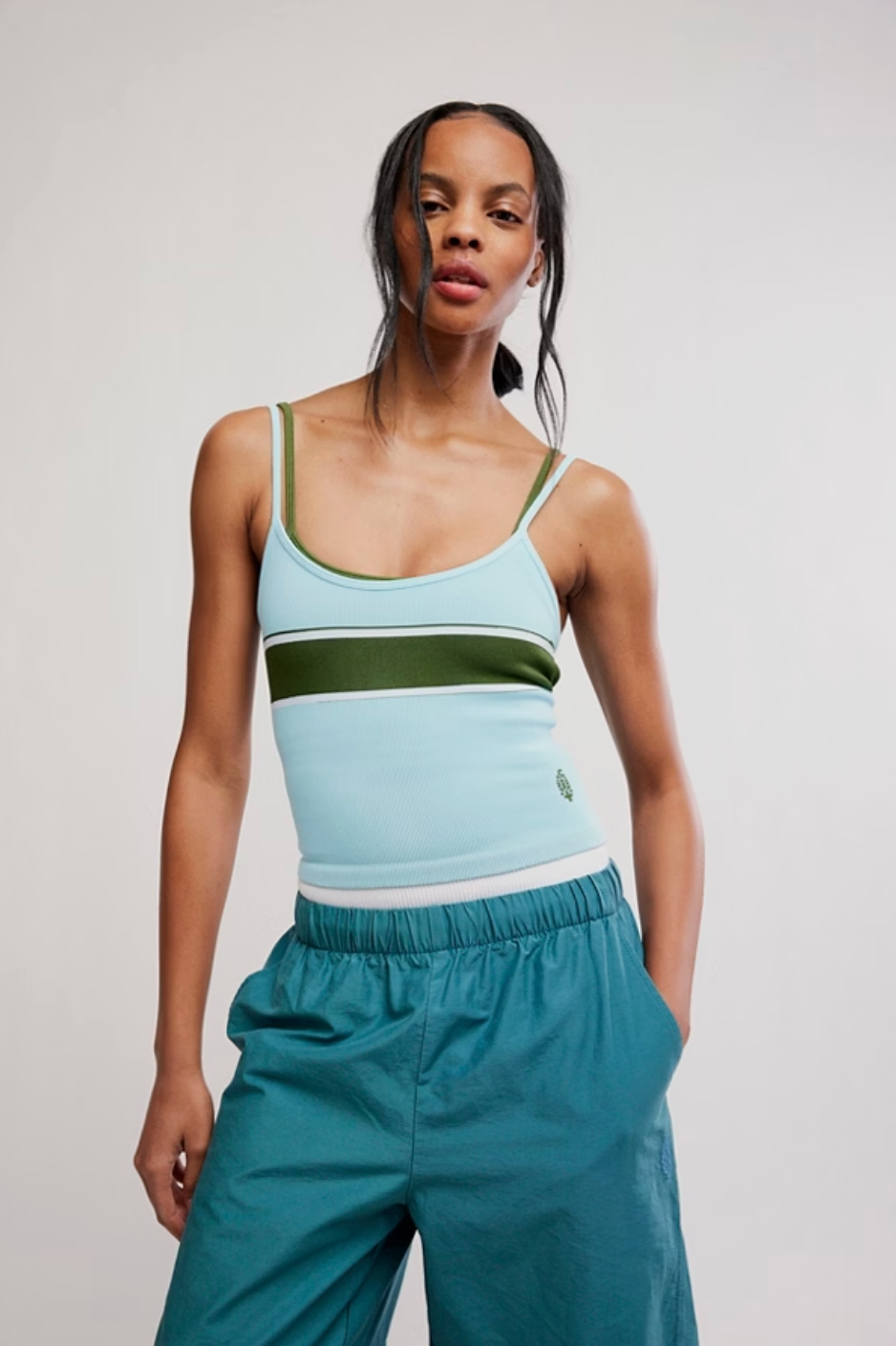 All Clear Coastline Striped Cami - Frosty