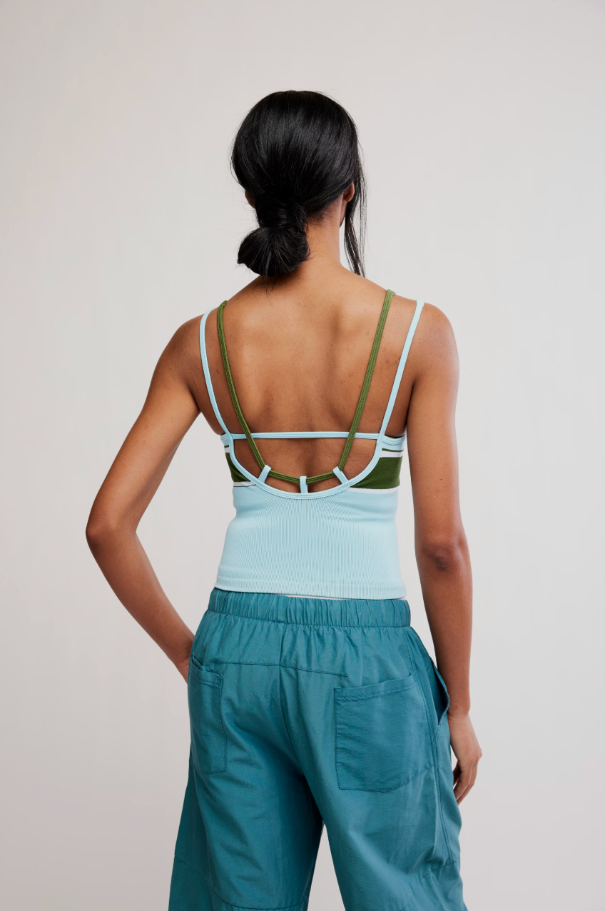 All Clear Coastline Striped Cami - Frosty