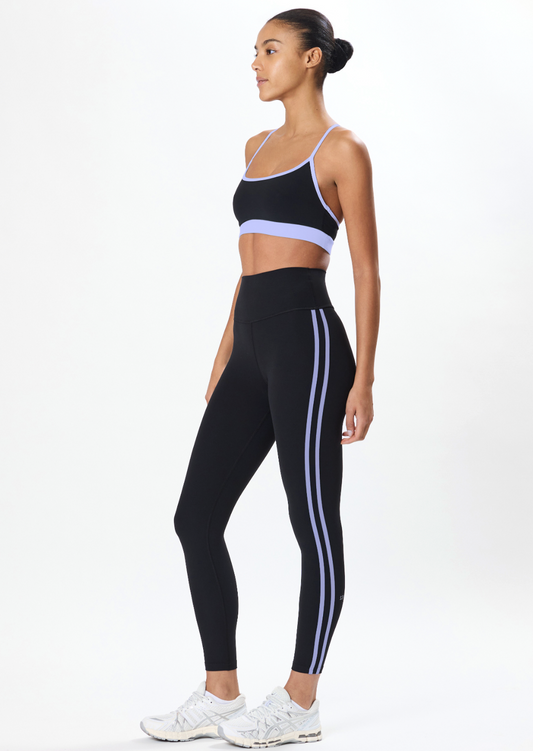 Ella Airweight Legging - Black/Purple