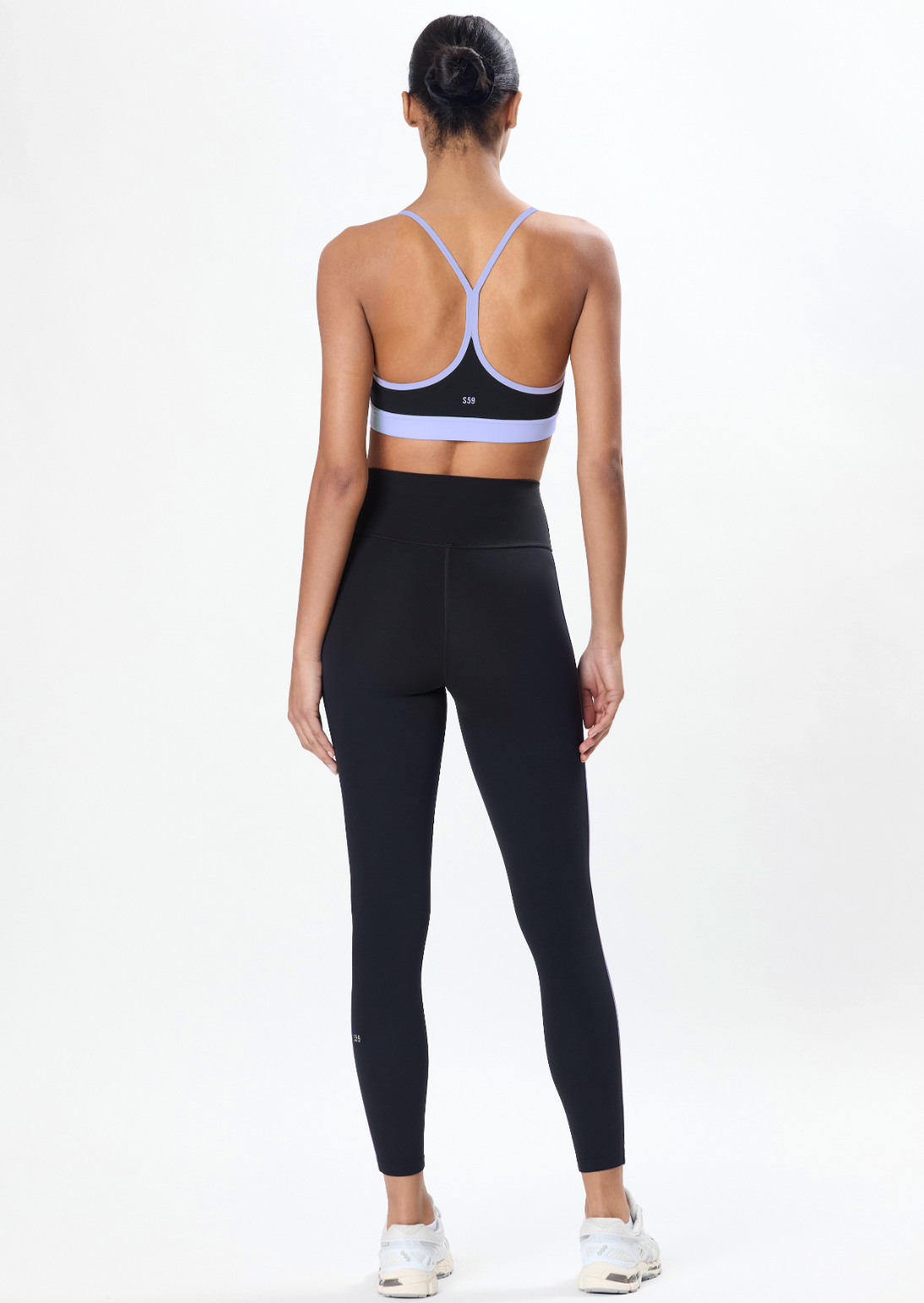 Ella Airweight Legging - Black/Purple