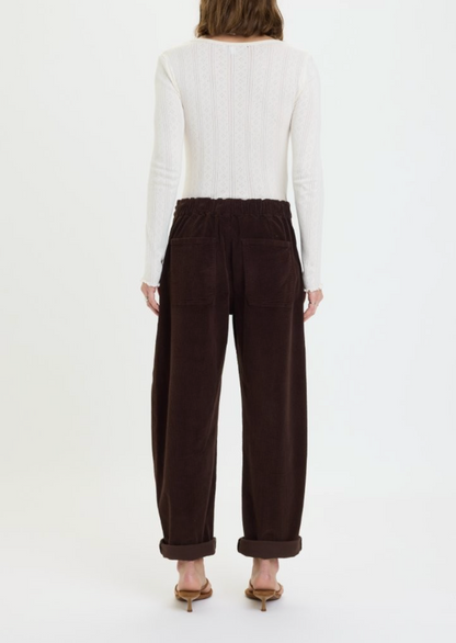 Villa Drawstring Pant - Chocolate