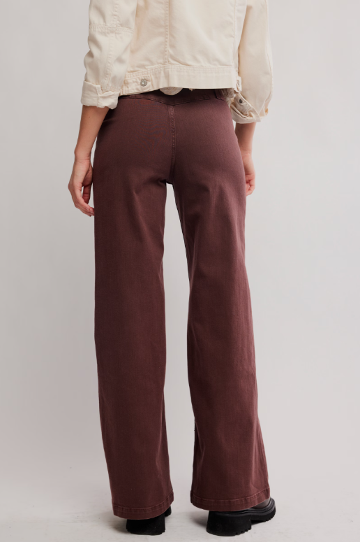 Libre Wide Leg Jean - Rum
