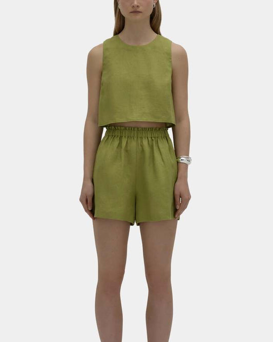 Theo Linen Short - Fern