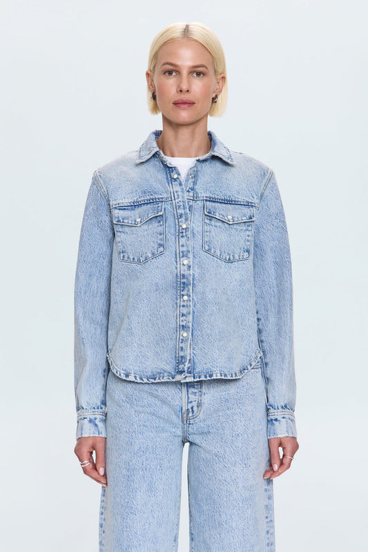 Thea Shrunken Denim Shacket