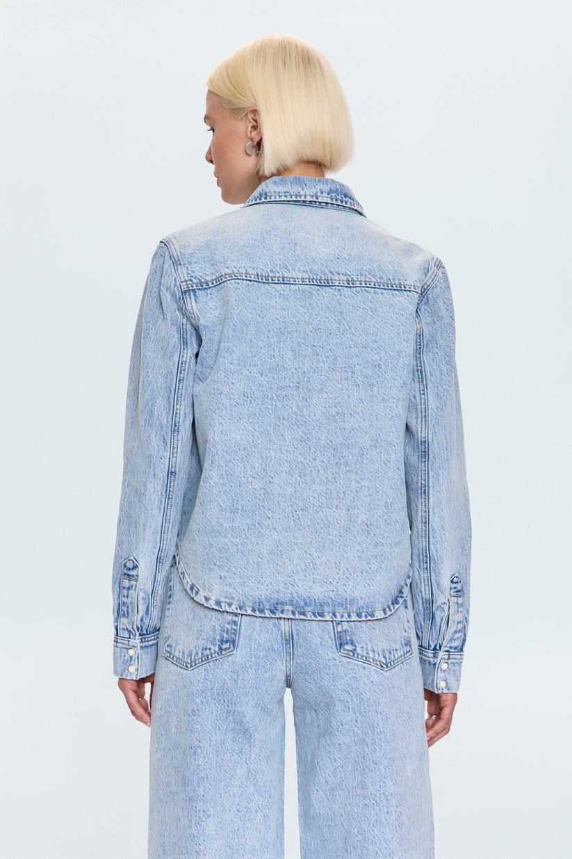 Thea Shrunken Denim Shacket