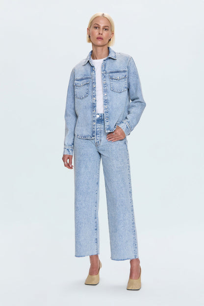 Thea Shrunken Denim Shacket