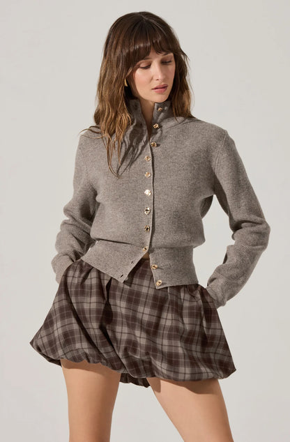 Tawni Mock Turtleneck Cardigan