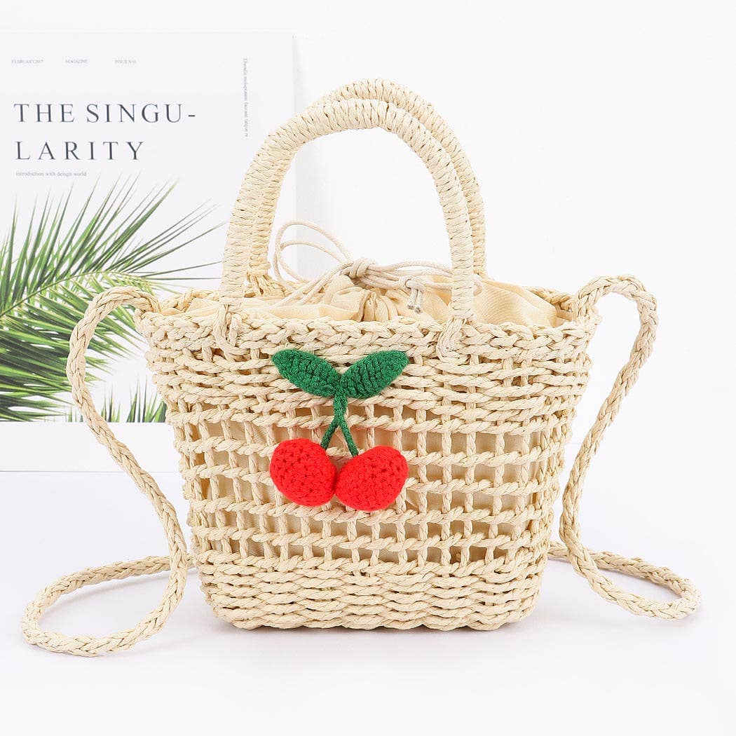 Straw Cherry Bag