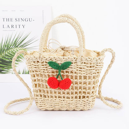 Straw Cherry Bag