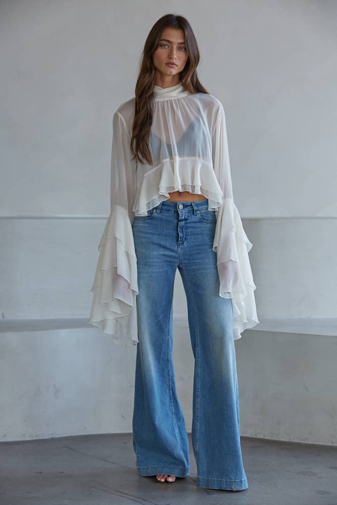 Chiffon Ruffle Top