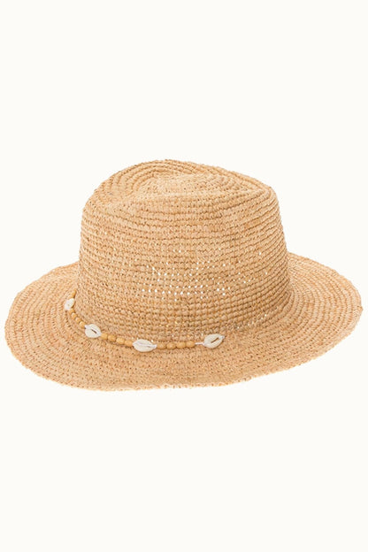 Raffia Shell Sun Hat