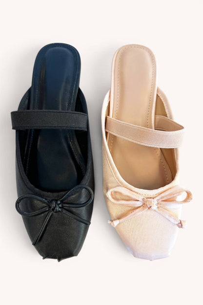 Ballet Mule Flats - Black