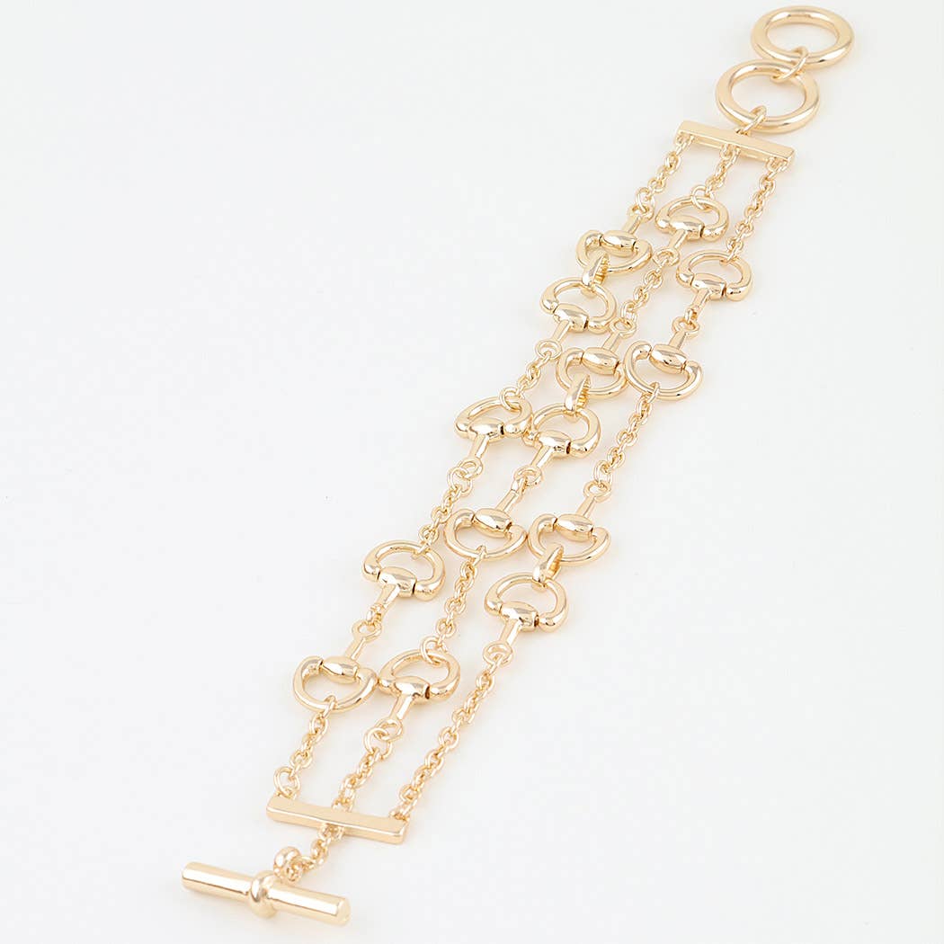 Triple Toggle Chain Bracelet